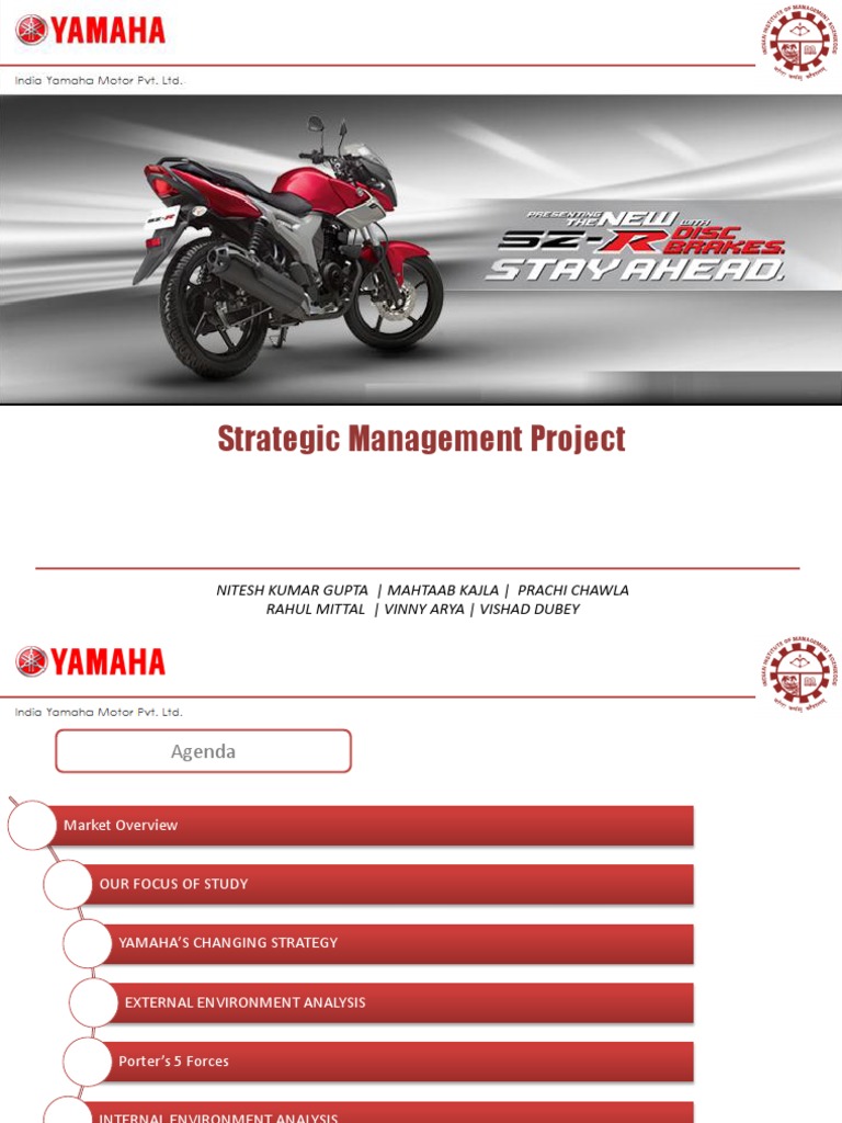 Strategic Management Project Presentation Yamaha Motors [download to
