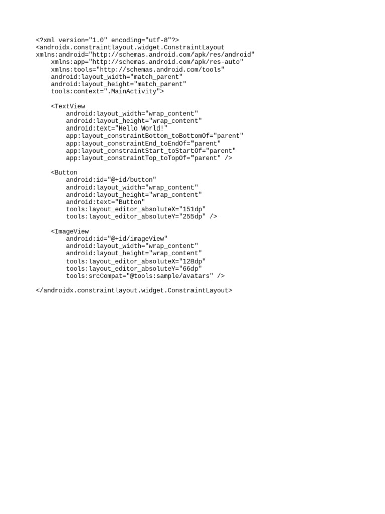 What Is Xmlns Android Http Schemas android com Apk Res Android xml code basic android | PDF