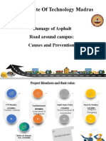 Indian Institute of Technology Madras: Damage of Asphalt Road Around Campus: Causes and Preventions