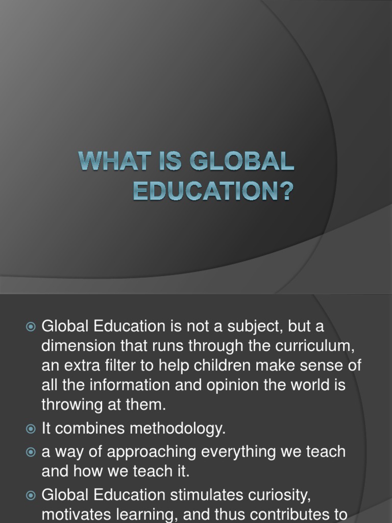 global in education definition