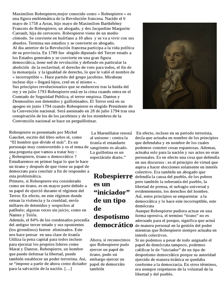 Journal Robespierre PDF Maximilien Robespierre Gobierno