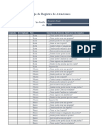 Hoja de Registro de Atenciones: Empleado Nro Empleado Mes Descripcion de Atencion (Tipificacion de Pregunta)