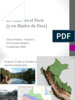 El Poder en El Perú (Y en Madre de Dios) : Ciencia Política - Sección E Prof. Cynthia Sanborn 2 Septiembre 2020