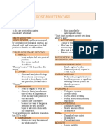 Post-Mortem Care Notes