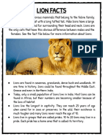 Lion Worksheets