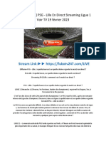 PSG Lille Voir Le Match en Direct tv1