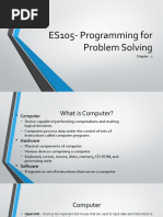 ES105-Programming For Problem Solving: Chapter - 1