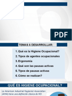 Higiene Ocupacional y Ergonomía