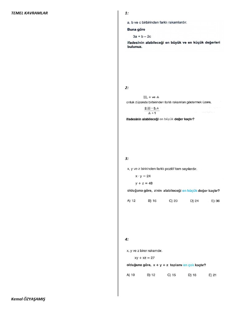 1 - Temel Kavramlar | PDF