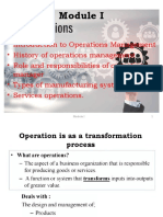 Introduction to Operations Management Modules