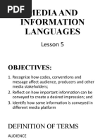 MIL Lesson 5 Media and Information Languages