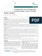 Healthcare Waste Generation and Management Practice in Government Health Centers of Addis Ababa, Ethiopia