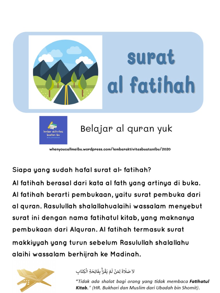 Pentingnya Surat Al-Fatihah dalam Shalat | PDF