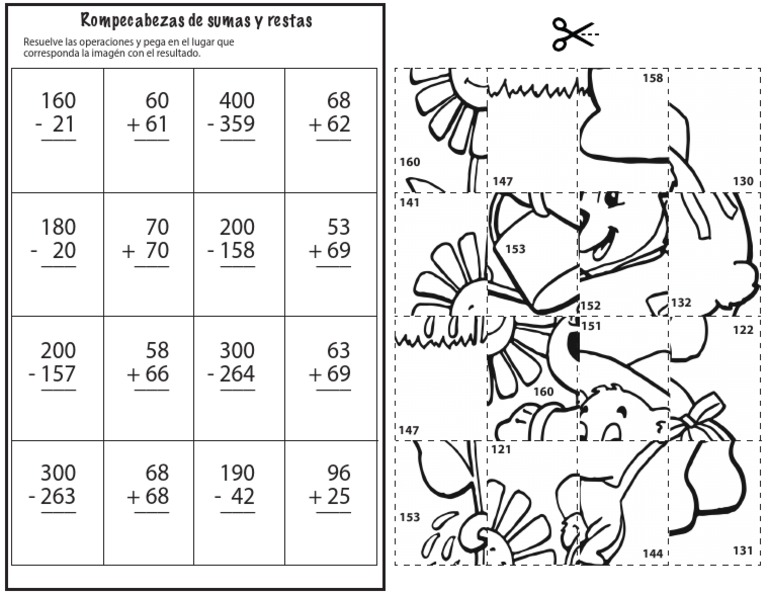 Rompecabezas D Sumas Y Restas Pdf