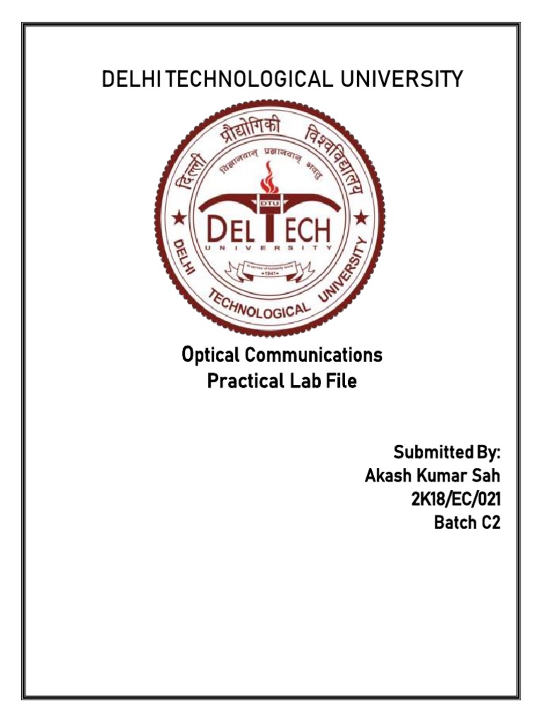 Optical Communications Lab with OptiSystem | PDF | Wavelength Division ...