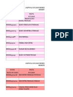 Jadwal Kuliah Semester Genap 2022-2023