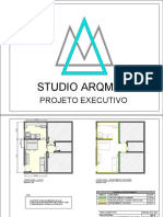 Projeto executivo de layout, revestimentos e instalações para sala de estar
