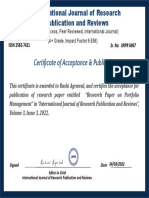 Certificate of Acceptance & Publication