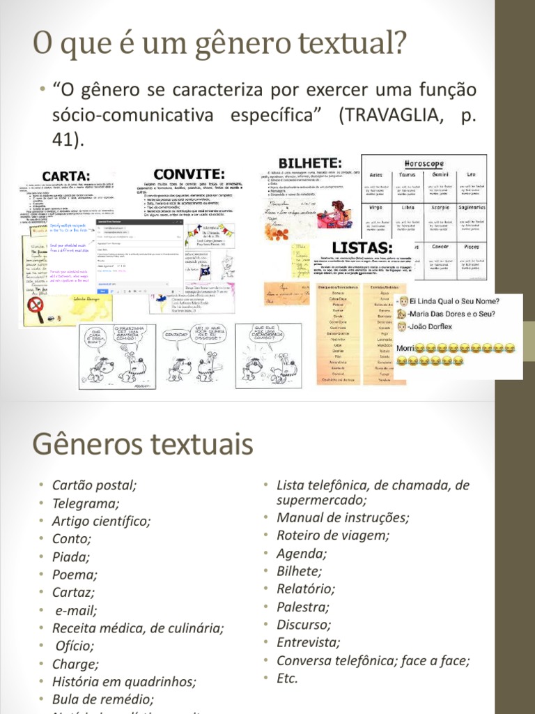 O que é um gênero textual? Uma introdução aos principais conceitos | PDF