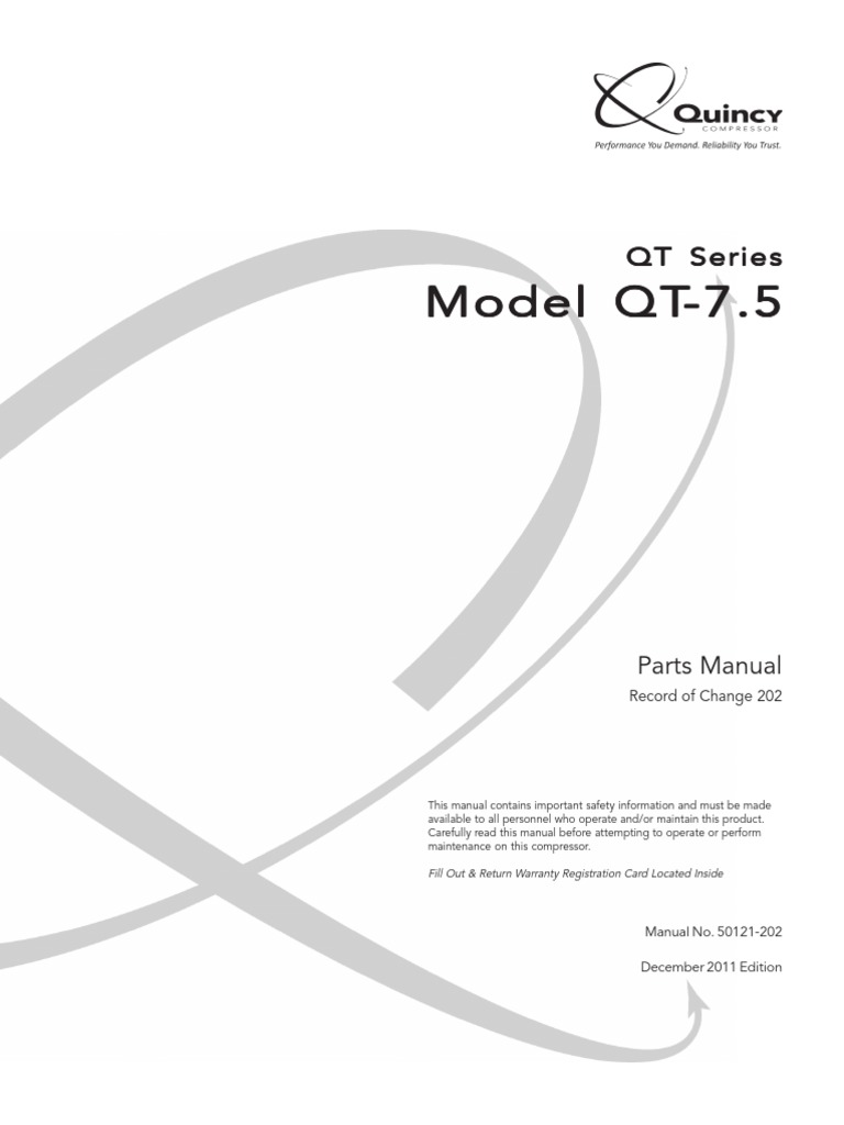 Model QT Model QT Model QT Model QT Model QT-7.5 - 7.5 - 7.5 - 7.5 - 7. ...