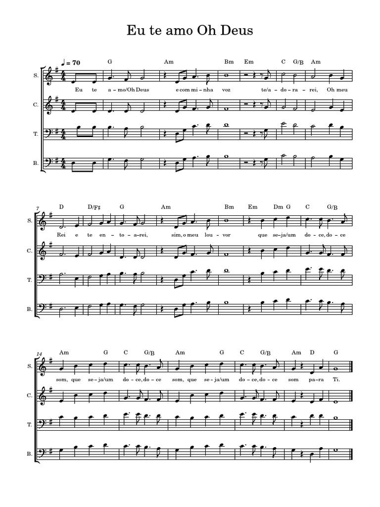 Eu Te Amo Oh Deus Vozes PDF