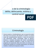 El Objeto de La Criminología: Delito, Delincuente, Victima y Control Social