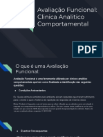 Avaliação Funcional: Clinica Analitico Comportamental: Rafael Arruda CRP-02/27484
