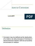 Introduction To Corrosion: Lecture#01
