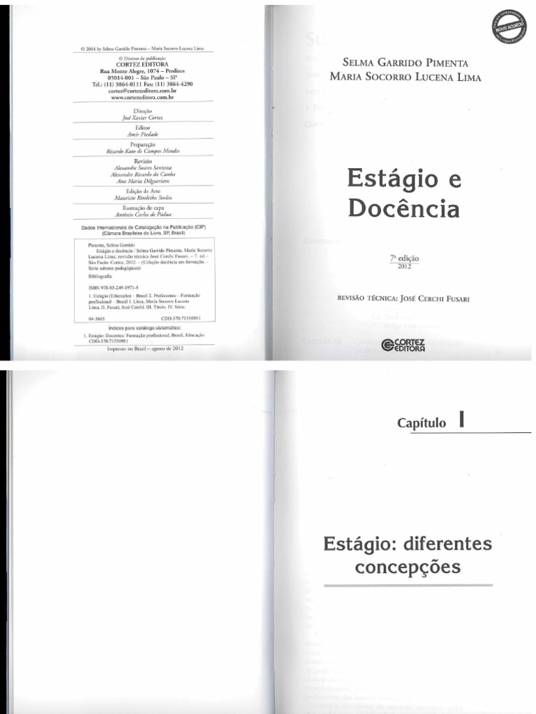 TEXTO 1 PIMENTA Selma G. Estgio Diferentes Concepes. | PDF