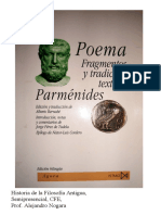 Historia de la Filosofía Antigua: Resumen y traducción de los fragmentos de Parménides