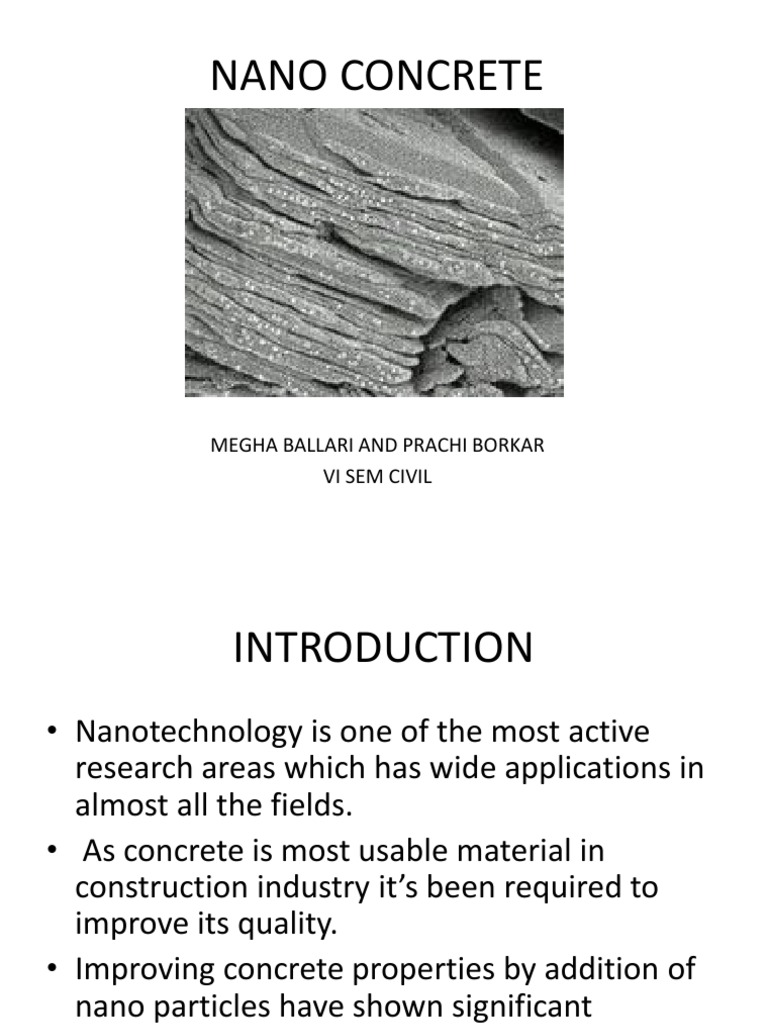 Nano Concrete Ppt3 | PDF | Nanotechnology | Carbon Nanotube