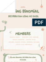 Solving Binomial Distribution Using MS Excel 1