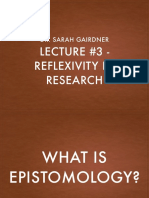 Dr. Sarah Gairdner Lecture on Reflexivity in Research