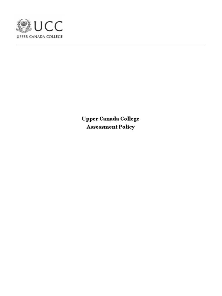 UCC Assessment Policy Reviewed June 2022 PDF Educational