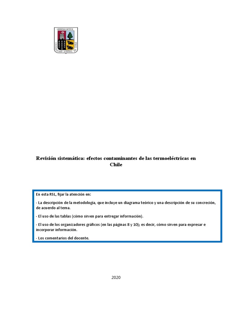 Ejemplo RSL 2 | PDF | Contaminación | Entorno natural