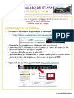 Aviso Web Cambio de Etapa 6º Nivel