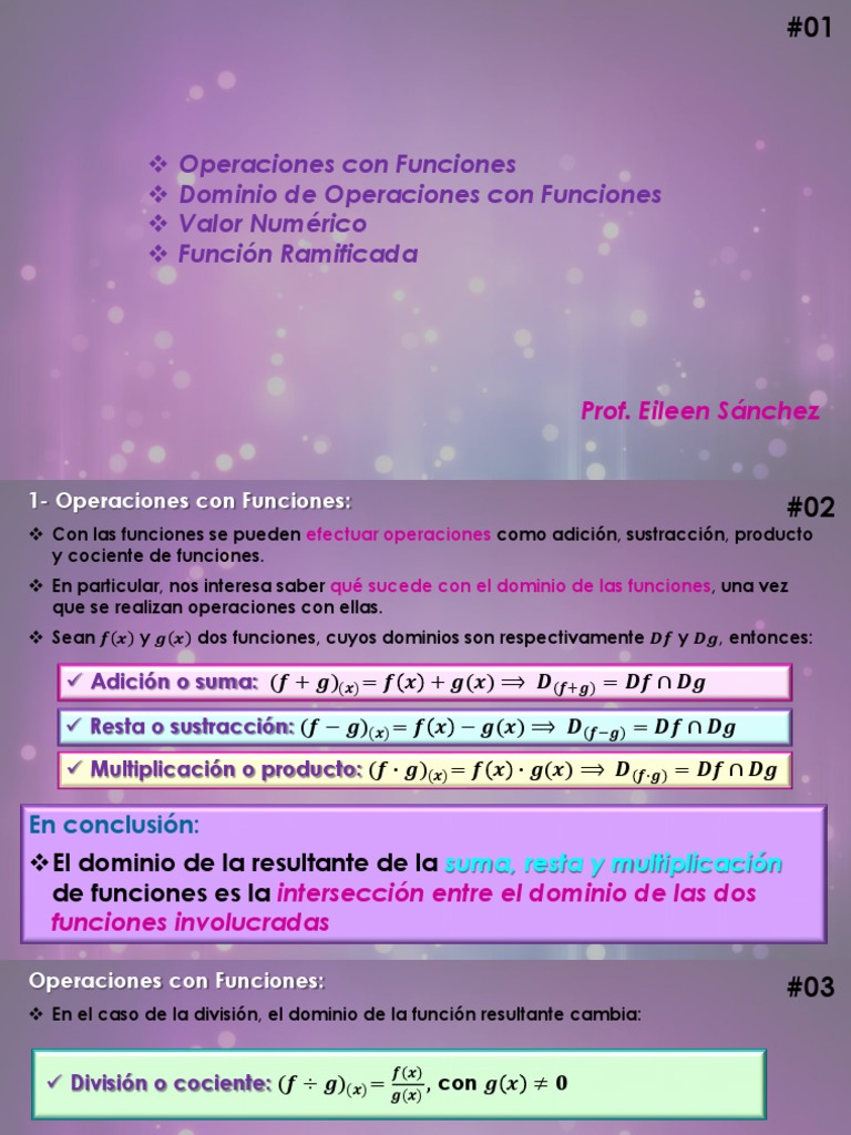 Funciones Ramificadas | PDF | Sustracción | División (Matemáticas)