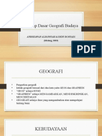 Konsep Dasar Geografi Budaya: Andreawan Alfansyah & Dedy Rosyadi (Malang, 2023)