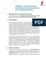 Termino de Referencia Formulación de Ideas Nuevos Centro de Salud Gore Hvlica