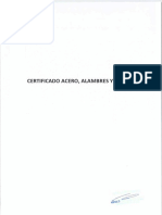 Certificado Acero, Alambres Y Clavos