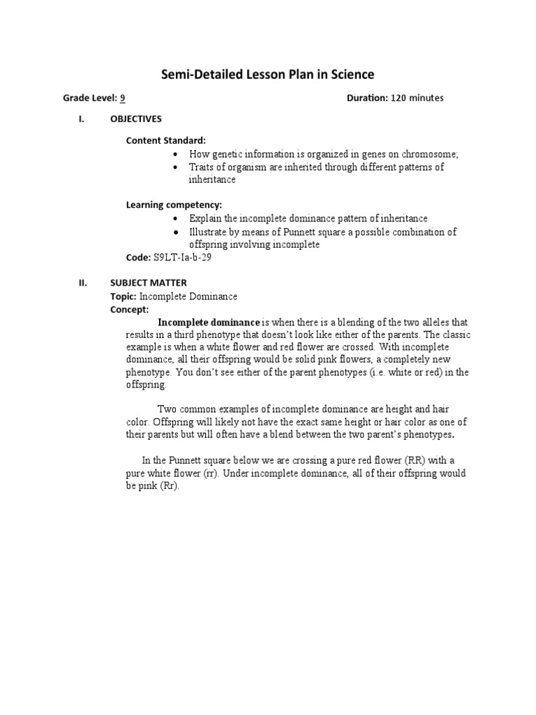 Science 9 LP Dominance) PDF Dominance Genotype