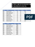 Práctica de Funciones de Base Datos en Excel: Abril