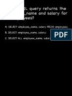 Which SQL Query Returns The Employee - Name and Salary For All Employees?