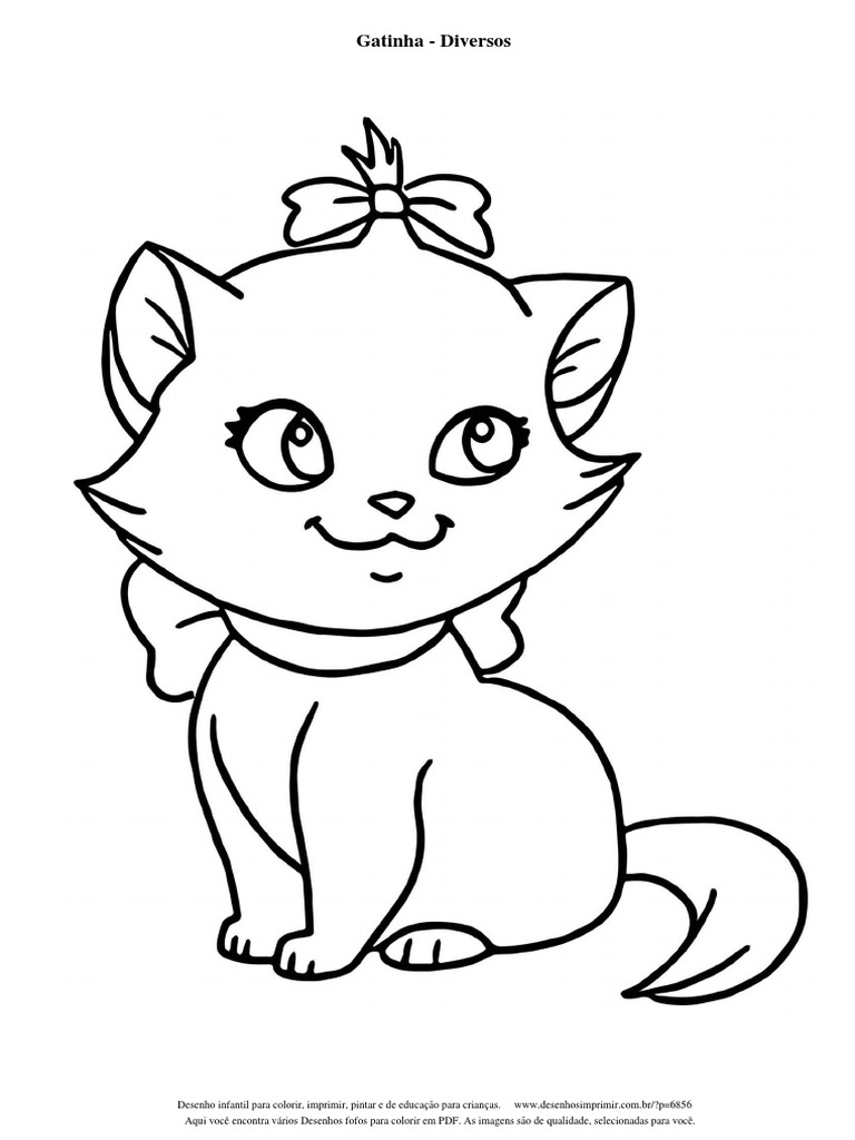 desenho de gatinho para colorir - Pesquisa Google