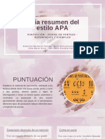 Guía Resumen Del Estilo APA: Puntuación - Página de Portada - Referencias Y Ejemplos