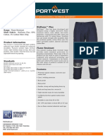FR26 - Bizflame Plus Trouser Bizflame™ Plus: Product Specification & Technical Datasheet