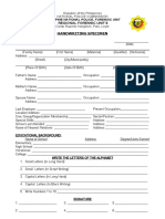 Handwriting Specimen: Regional Forensic Unit 8