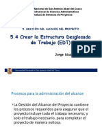 5.4 Crear La Estructura Desglosada de Trabajo (EDT) : 5. Gestión Del Alcance Del Proyecto