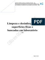 Procedimento de limpeza de laboratório