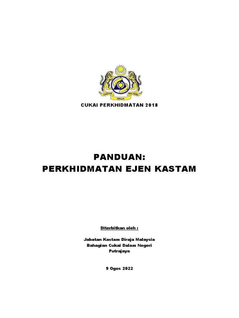 Panduan Ejen Kastam PDF